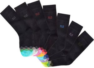 H.I.S Sokken met multicolour gedessineerde kant (7 paar)