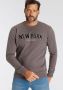 H.I.S Sweater Langarm losse pasvorm geborduurde look ronde hals - Thumbnail 1