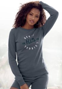 H.I.S Sweatshirt met groot logoborduursel