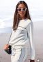 H.I.S Sweatshirt met piping op de borst loungewear - Thumbnail 1