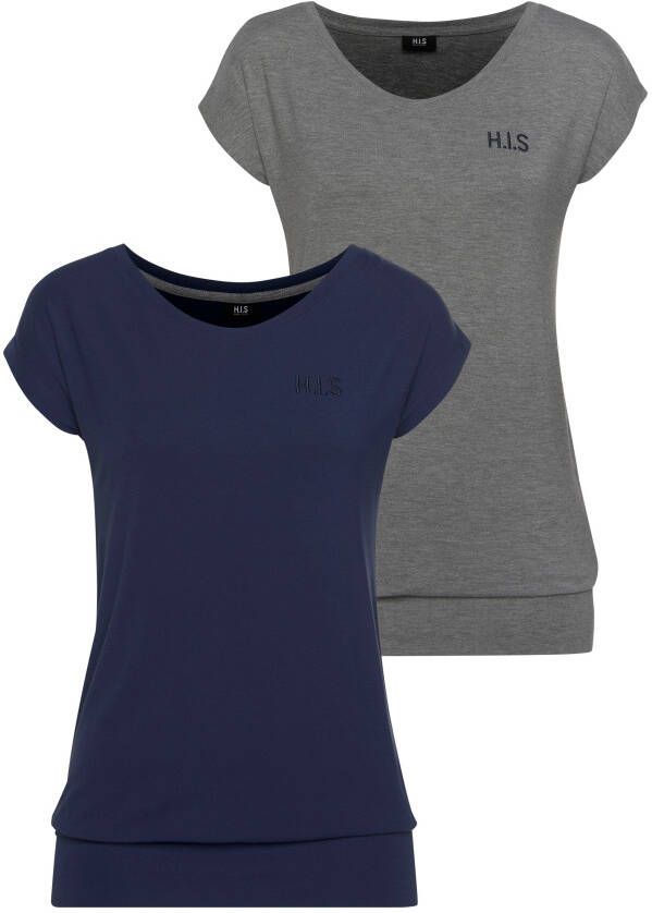 H.I.S T-shirt Gemaakt van viscose (Set van 2)