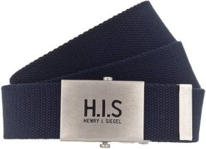 H.I.S Textielen riem Geweven riem met -logo op de koppelgesp