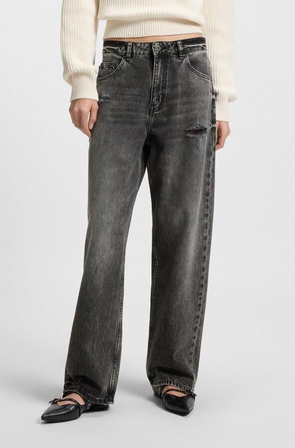 HUGO Blue 5-pocket jeans Leni Lage taille in relaxed fit - Foto 7