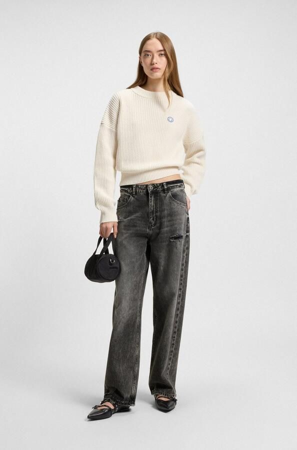 HUGO Blue 5-pocket jeans Leni Lage taille in relaxed fit - Foto 4