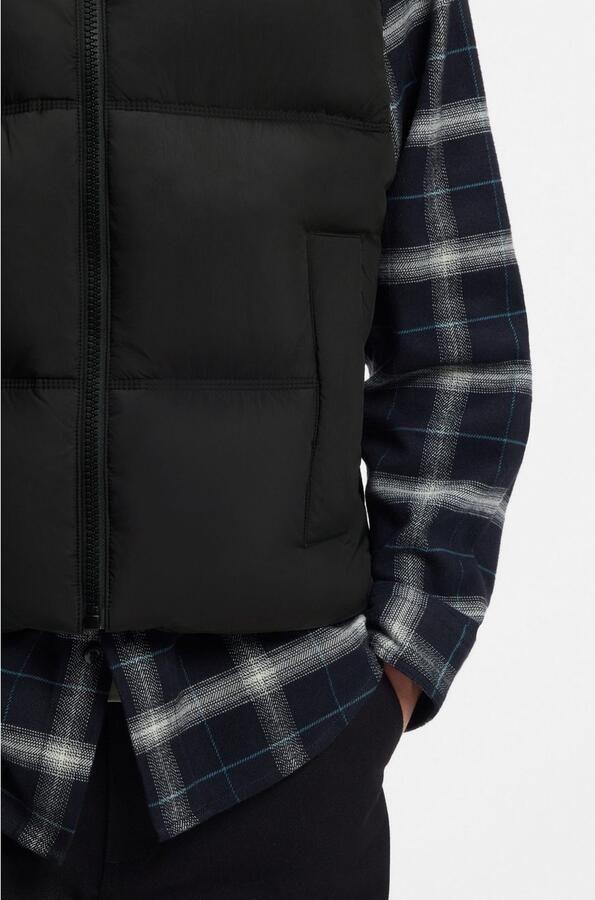 HUGO Blue Bodywarmer Bodolino Opstaande kraag relaxed fit gewatteerd - Foto 5
