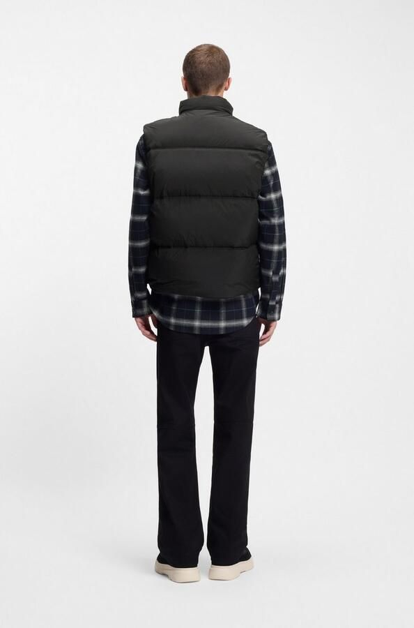 HUGO Blue Bodywarmer Bodolino Opstaande kraag relaxed fit gewatteerd - Foto 8