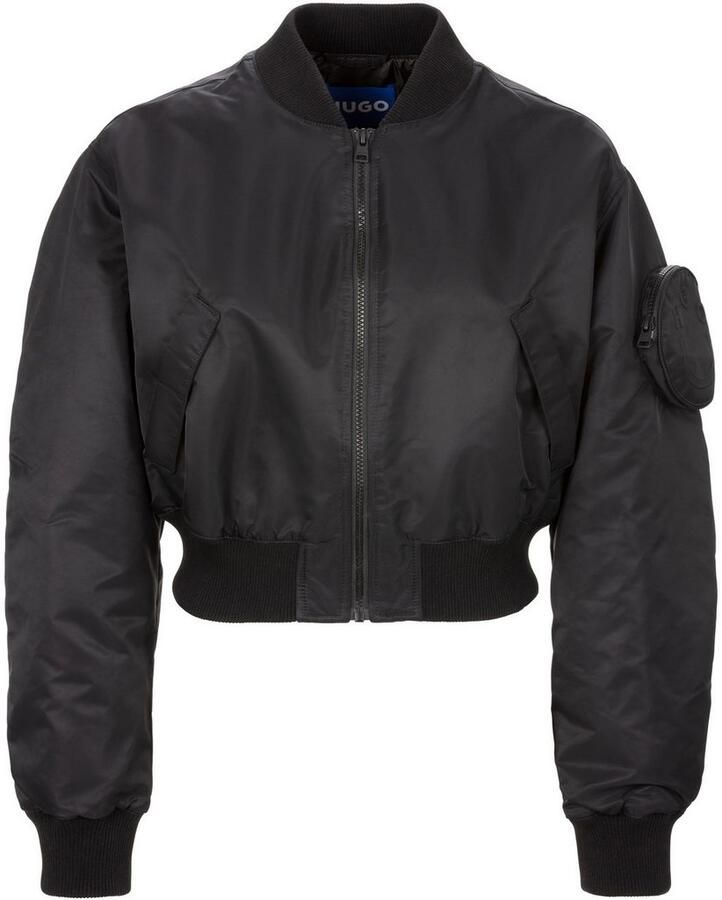 HUGO Blue Bomberjack Foraia met opgestikte mouwzak iconische streetstyle