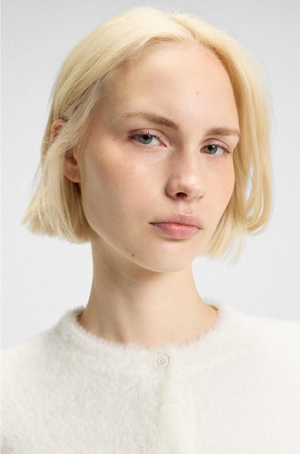 Hugo Blue Regular fit gebreid jack met labelstitching model 'SFURRY' - Foto 2