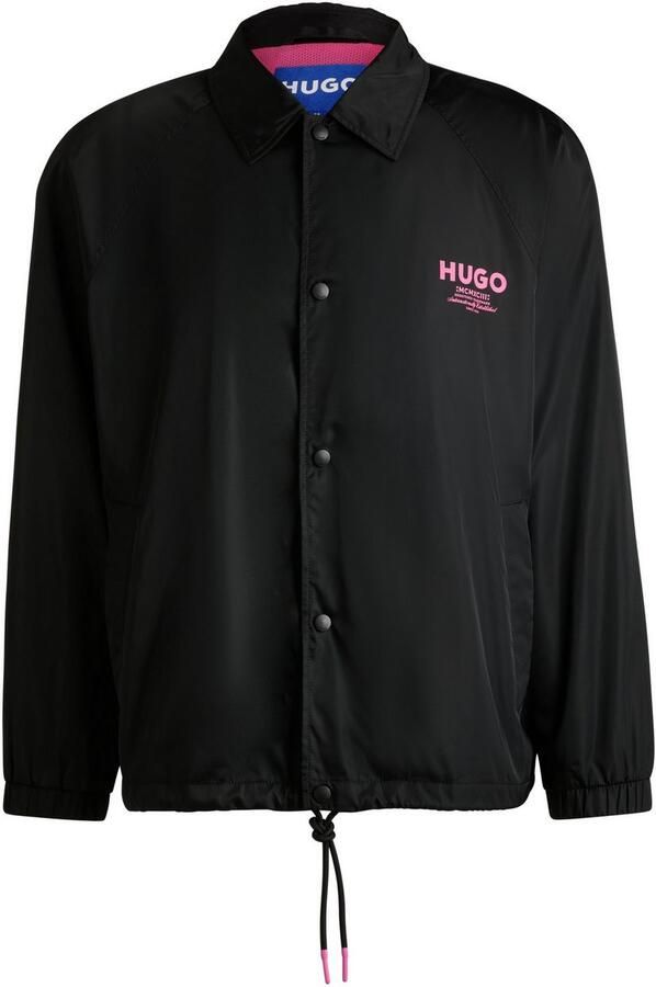 HUGO Blue Functioneel jack Biyo Overshirt met contrasterende print - Foto 2