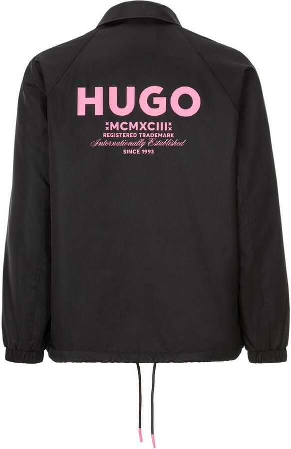 HUGO Blue Functioneel jack Biyo Overshirt met contrasterende print - Foto 7