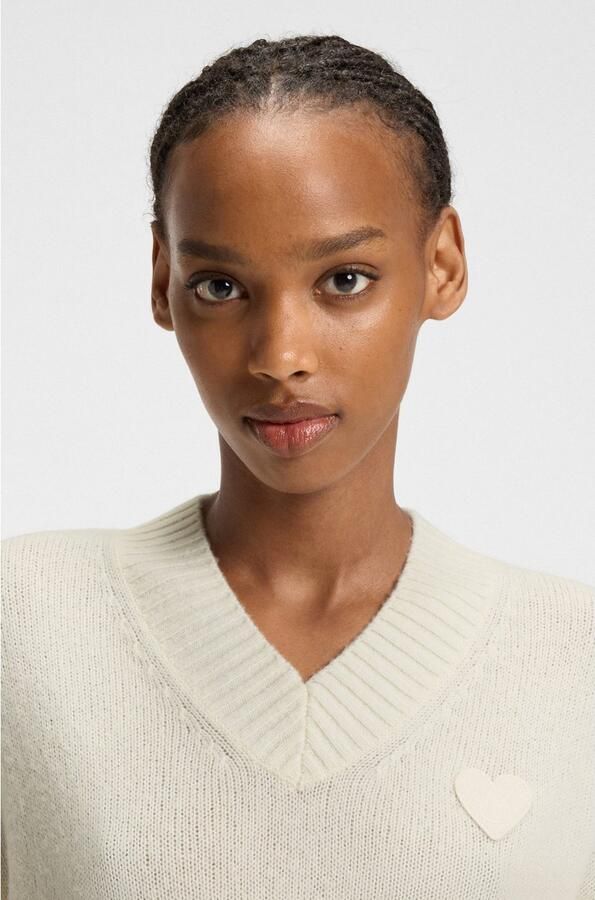 Hugo Blue Korte gebreide pullover van scheerwolmix model 'SCUTIE_B' - Foto 2