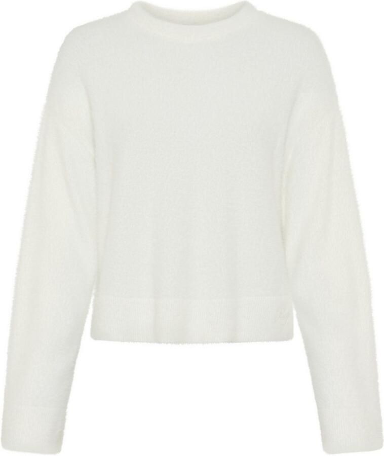 Hugo Blue Regular fit gebreide pullover met labelstitching model 'SFURRYNA'