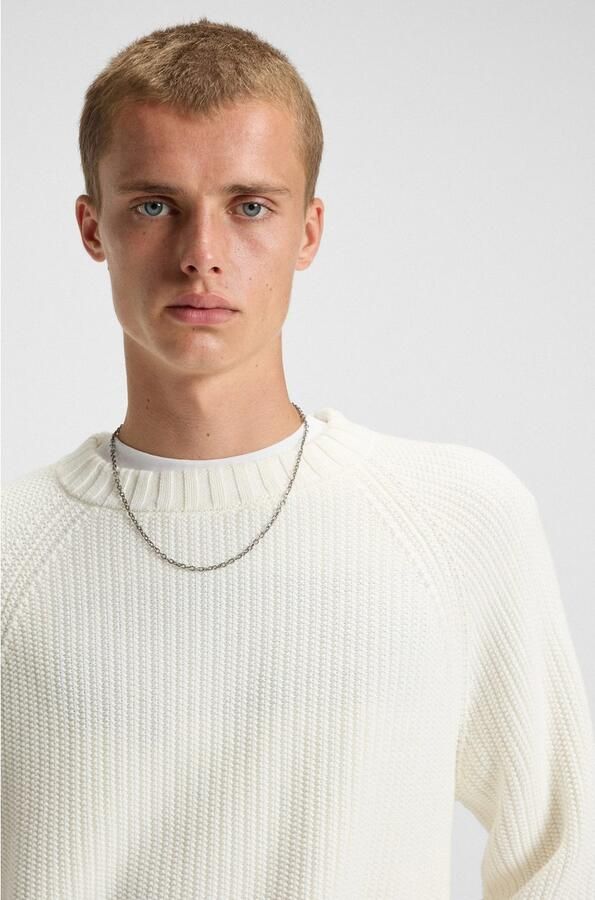 Hugo Blue Regular fit gebreide pullover van puur katoen model 'SONNEE' - Foto 2
