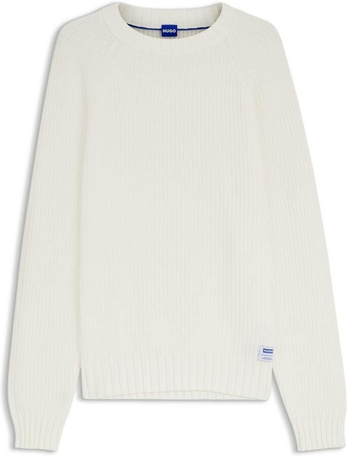 Hugo Blue Regular fit gebreide pullover van puur katoen model 'SONNEE'