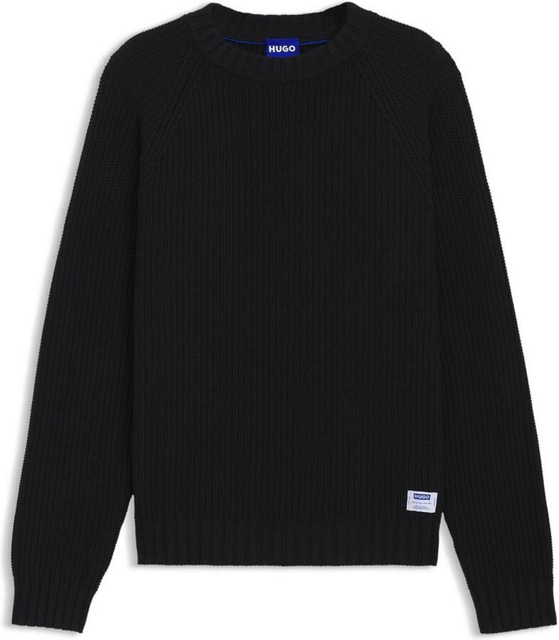 Hugo Blue Regular fit gebreide pullover van puur katoen model 'SONNEE'