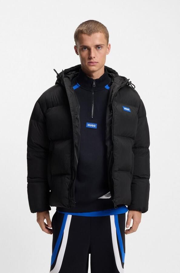 HUGO Blue Gewatteerde jas Bodo Capuchon Relaxed Fit warm gewatteerd - Foto 4