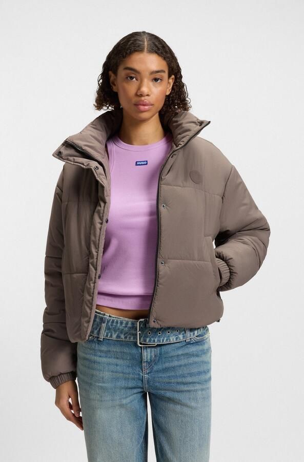 HUGO Blue Gewatteerde jas Faren Relaxed fit met verstelbare zoom - Foto 7