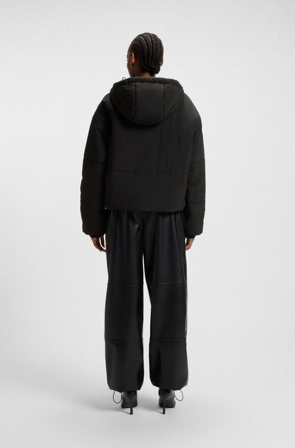 HUGO Blue Gewatteerde jas Freya Relaxed Fit met capuchon - Foto 5