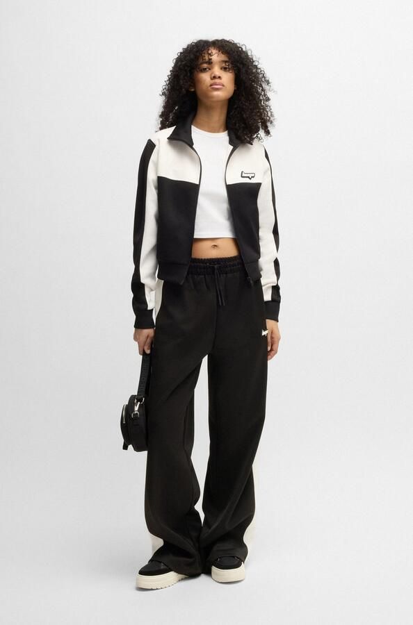 HUGO Blue Geweven broek Nelarina in retro color blocking - Foto 3