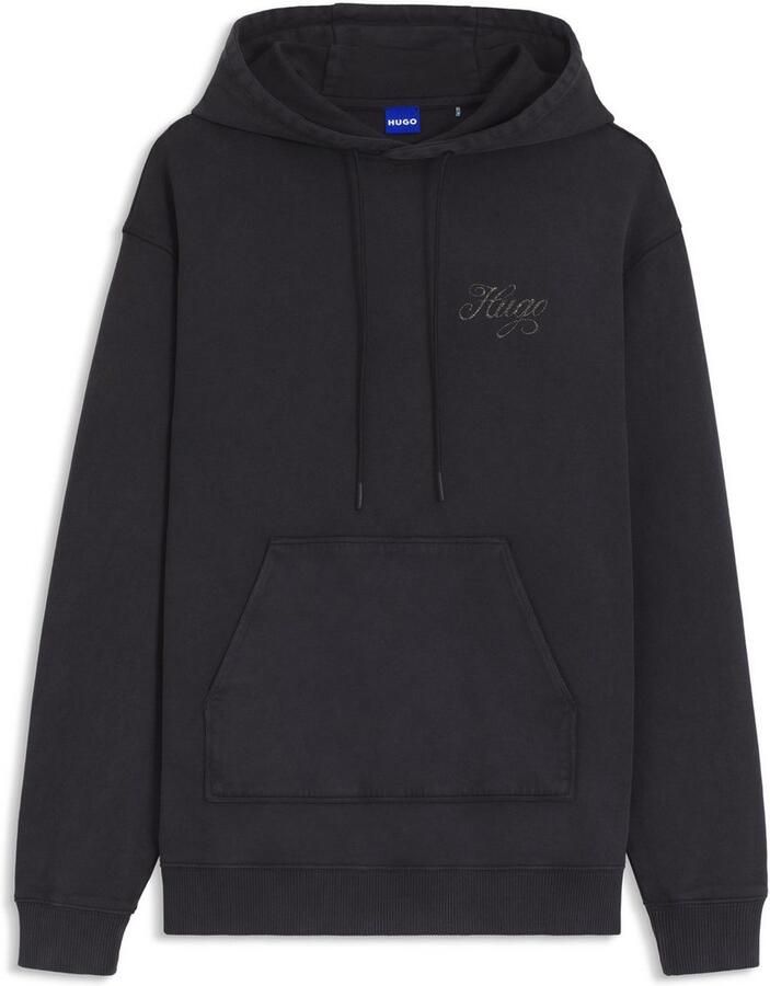 HUGO Blue Hoodie Dejandra Oversized Fit strass applicatie op de rug - Foto 2