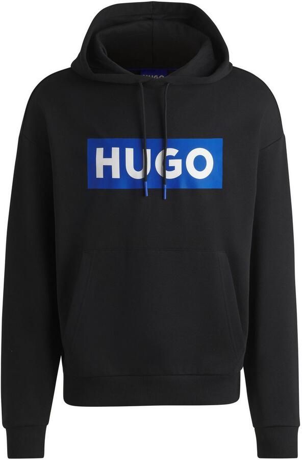 HUGO Blue Hoodie Nalves met grote logo-opdruk unisex - Foto 9