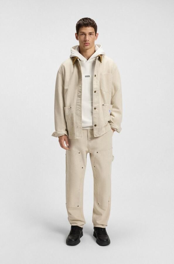 Hugo Blue Loose fit hoodie van puur katoen model 'NAZARDO' - Foto 4