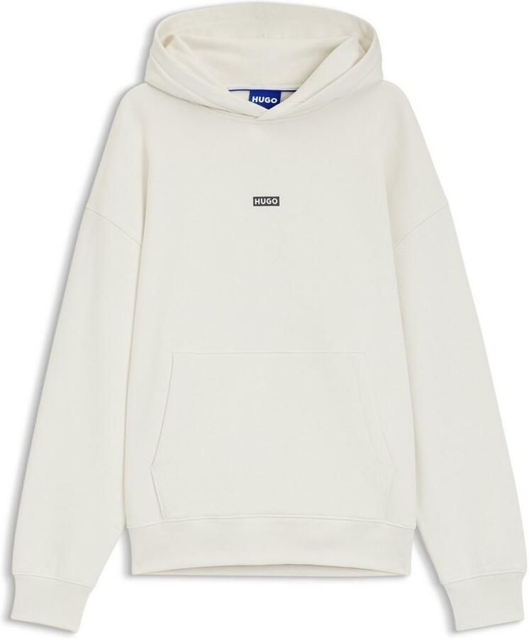 Hugo Blue Loose fit hoodie van puur katoen model 'NAZARDO'