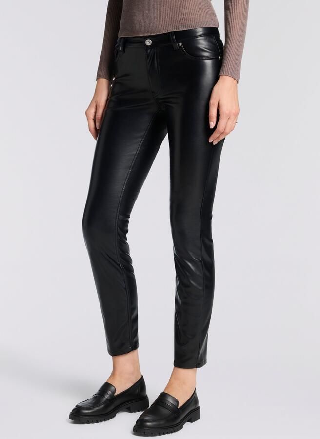 HUGO Blue Imitatieleren broek Hilano Slim Fit middelhoge taille - Foto 4