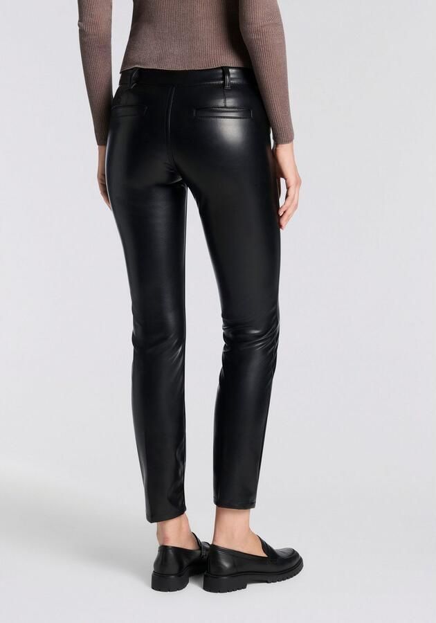 HUGO Blue Imitatieleren broek Hilano Slim Fit middelhoge taille - Foto 2