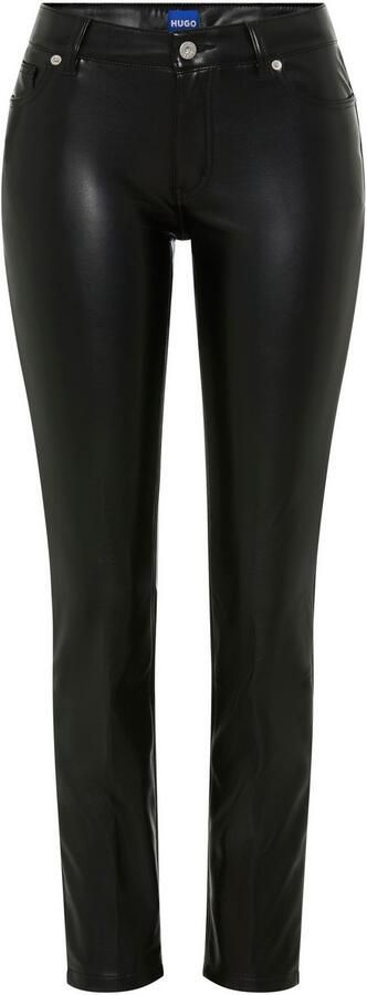 HUGO Blue Imitatieleren broek Hilano Slim Fit middelhoge taille - Foto 3