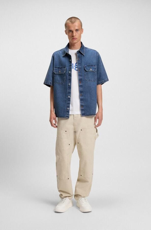 HUGO Blue Jeans overhemd Ekyno in oversized model - Foto 5