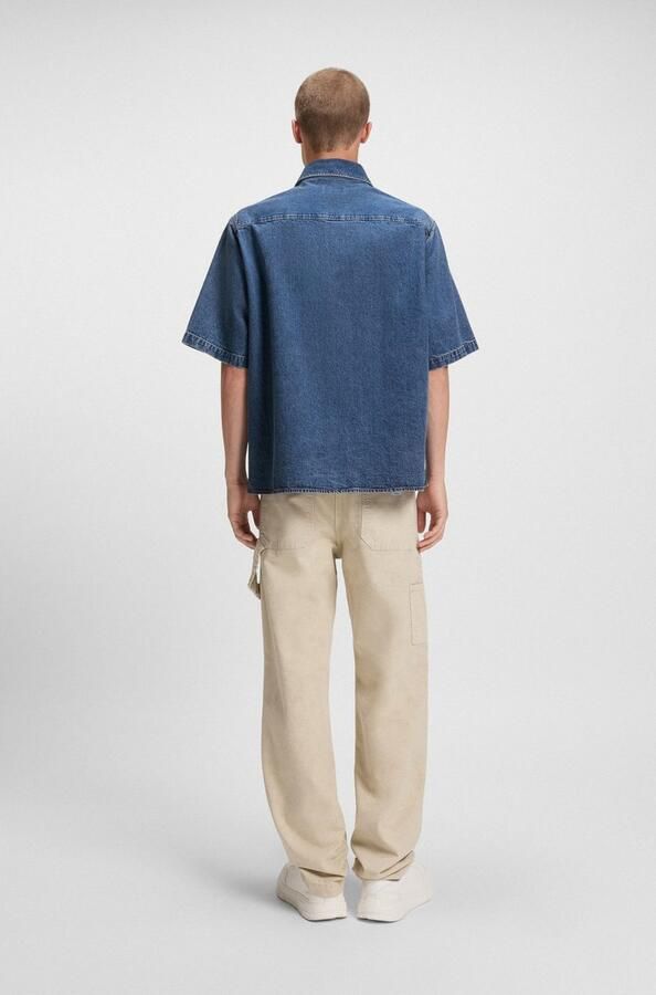 HUGO Blue Jeans overhemd Ekyno in oversized model - Foto 6