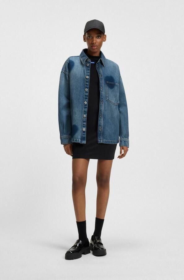 Hugo Blue Relaxed fit jeansoverhemd van puur katoen model 'GARESA' - Foto 5