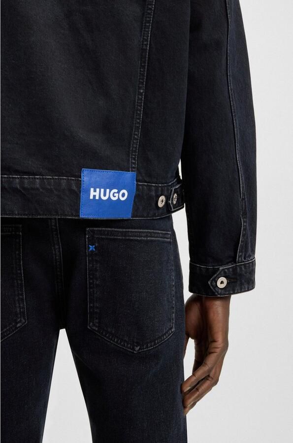 HUGO Blue Jeansjack Dex met logodetails - Foto 3