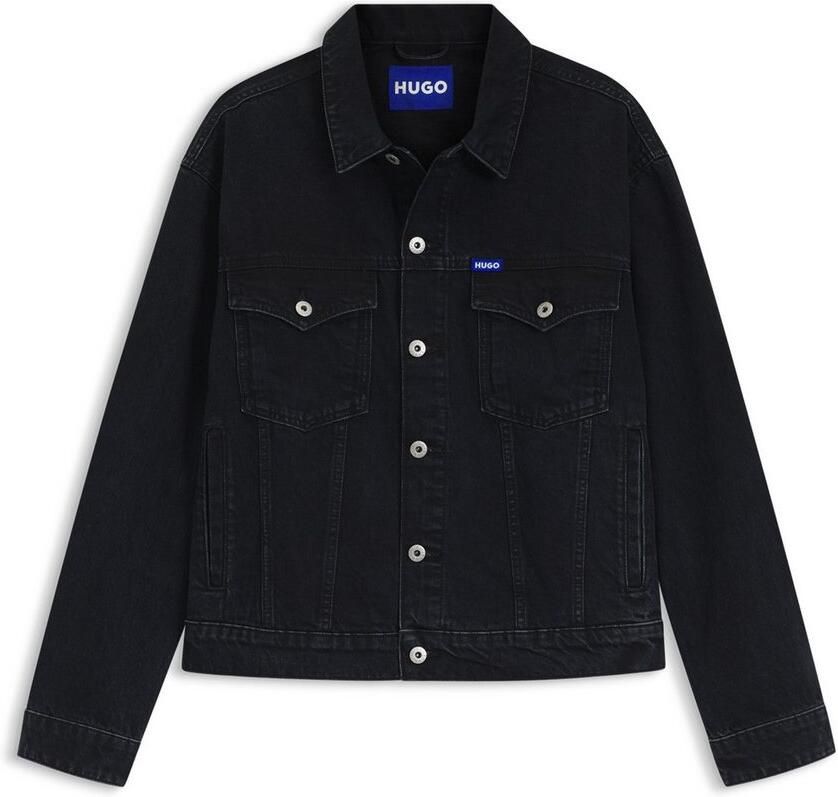 HUGO Blue Jeansjack Dex met logodetails - Foto 2