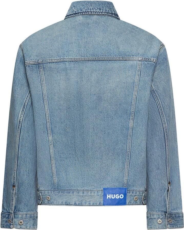 HUGO Blue Jeansjack Kirkby loose fit stone-washed effect