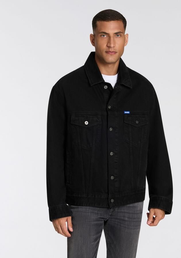 HUGO Blue Jeansjack Kirkby met logodetails regular-fit - Foto 4