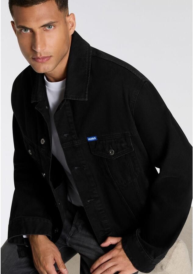 HUGO Blue Jeansjack Kirkby met logodetails regular-fit - Foto 3