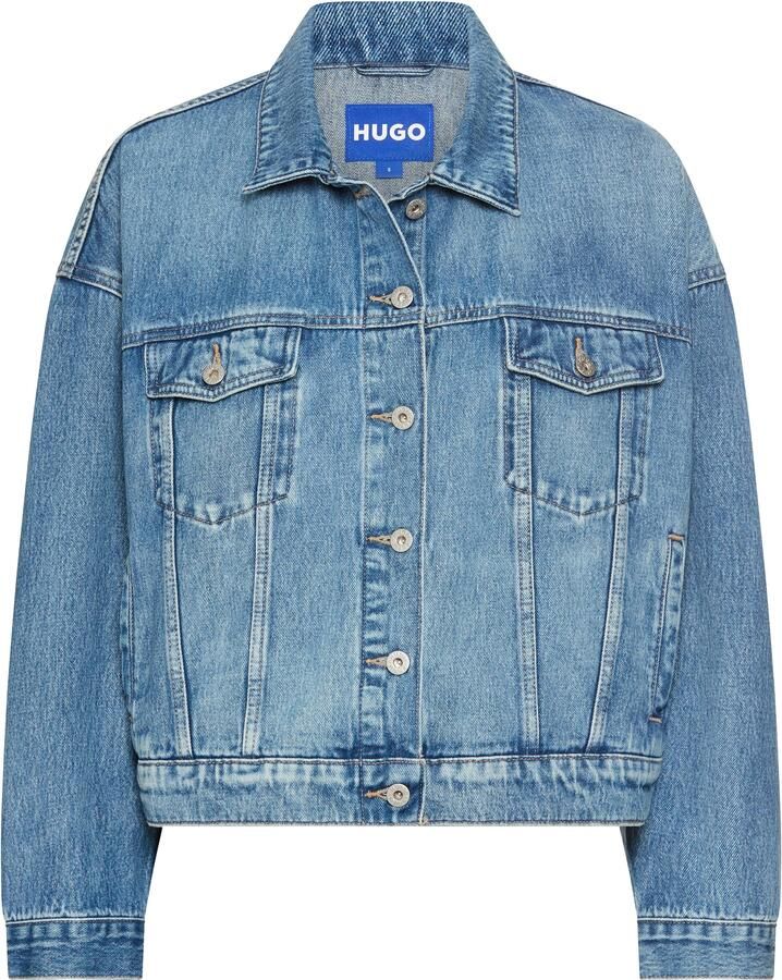 HUGO Blue Jeansjack Lou_B met backprint