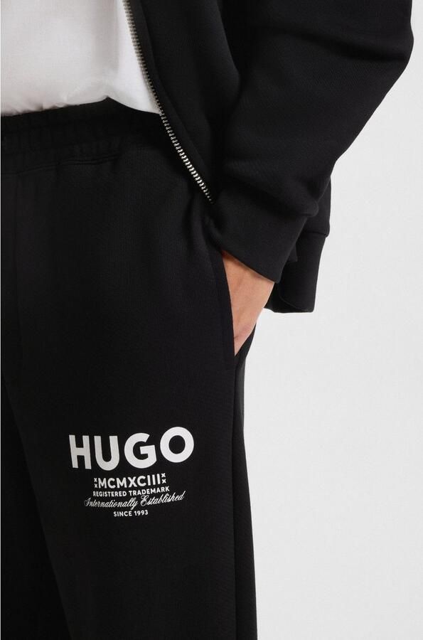 HUGO Blue Joggingbroek Nevez met pijpboorden en oversized pasvorm - Foto 2
