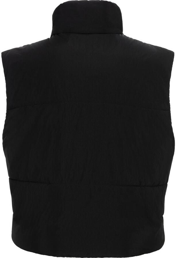 HUGO Blue Korte bodywarmer Fae met hugo silicon badge op de borst