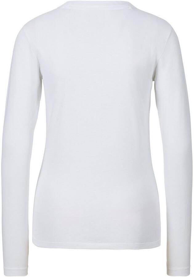 Hugo Blue Shirt met lange mouwen en geribde ronde hals model 'Daliria' - Foto 4