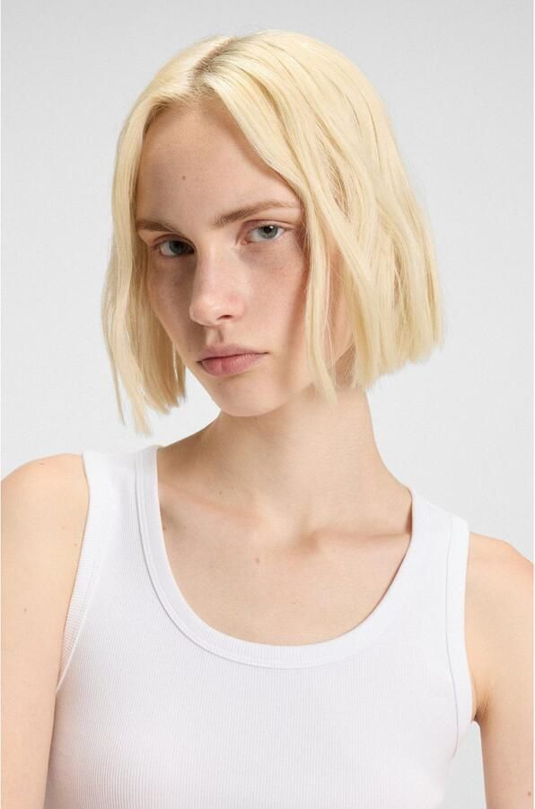 HUGO Blue Mini-jurk Norila TwoinOne Slim Fit met geplooide rokdeel top & rok plooirok