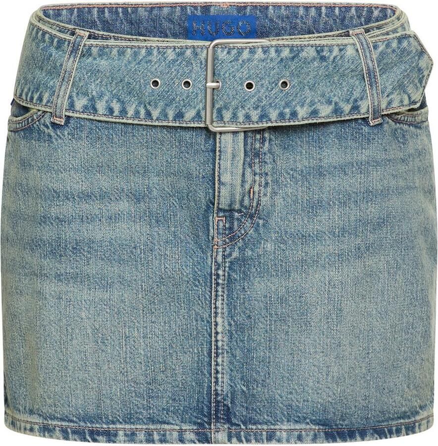 HUGO Blue Minirok Gamini met bijpassende riem