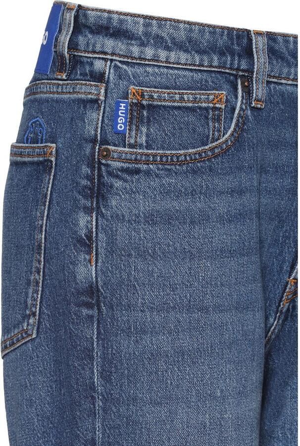 HUGO Blue Mom jeans Noe Straight fit jeans met hoge taille - Foto 7
