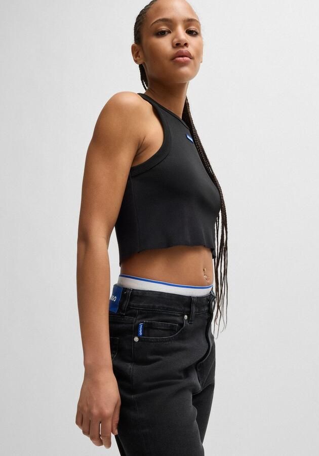 HUGO Blue Mom jeans Noe Straight fit jeans met hoge taille - Foto 4