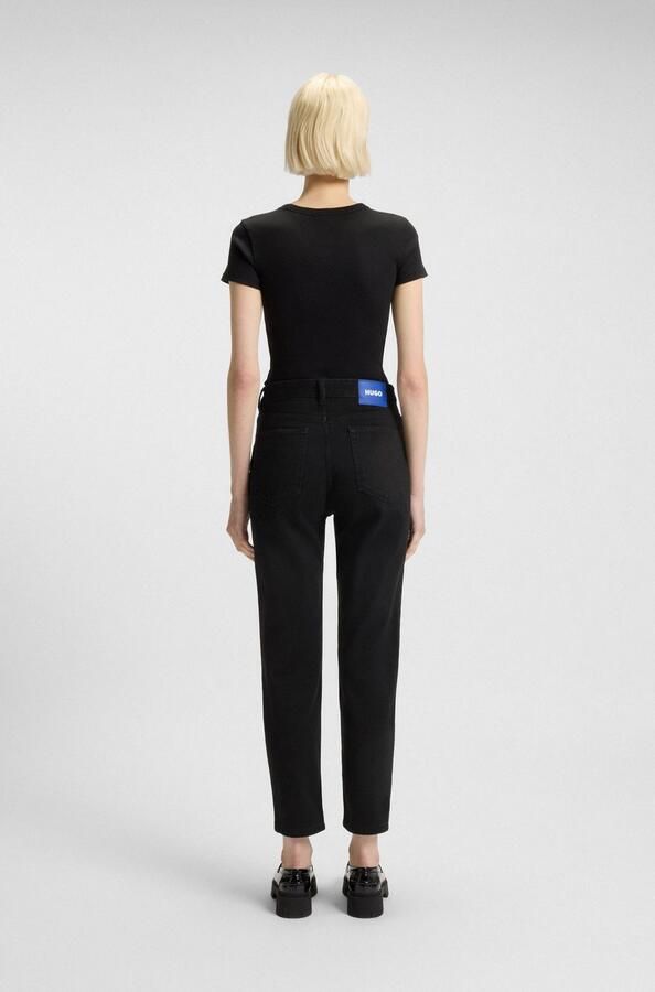 HUGO Blue Mom jeans Noe Straight fit jeans met hoge taille - Foto 8