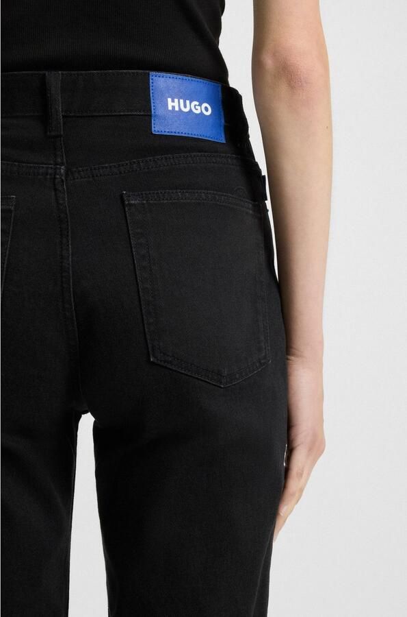 HUGO Blue Mom jeans Noe Straight fit jeans met hoge taille - Foto 7