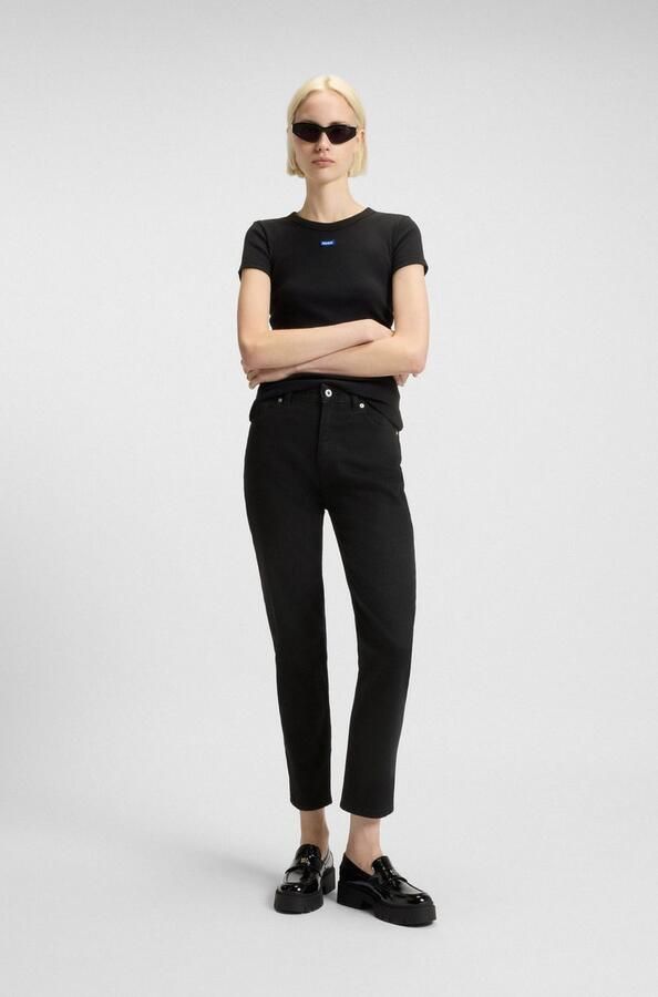 HUGO Blue Mom jeans Noe Straight fit jeans met hoge taille - Foto 10