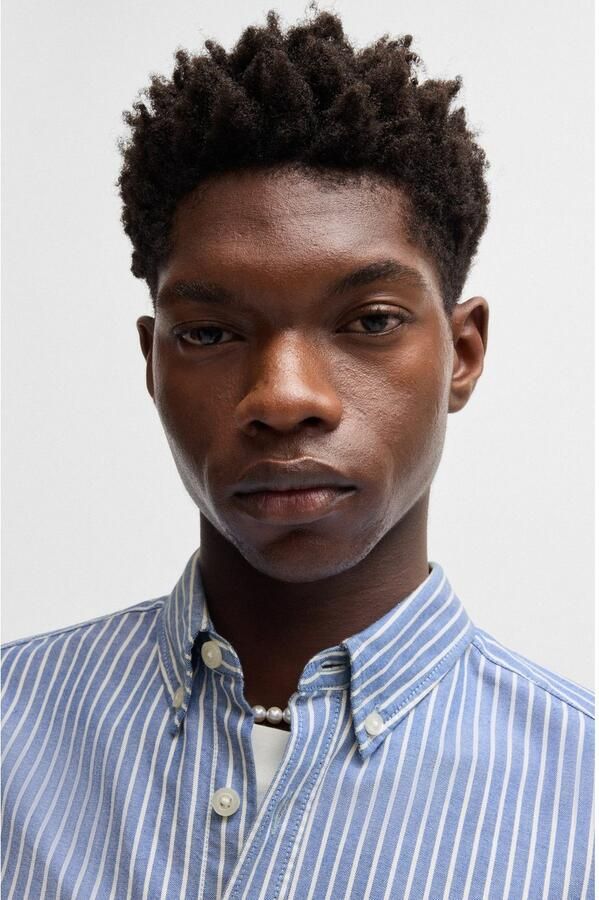 Hugo Blue Regular fit vrijetijdsoverhemd met button-downkraag model 'Ebill' - Foto 3